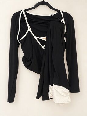 NWT Black Cream 3 Piece Matching Set Strappy Size Small